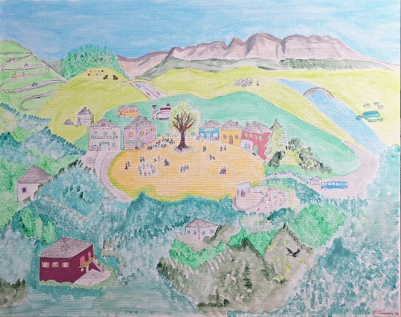 The illustration of the rural vision of RURACTIVE Dynamo Zagori, Greece