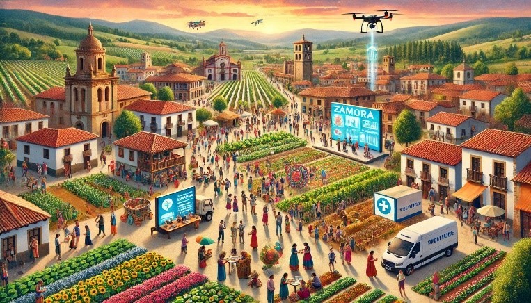 The illustration of the rural vision of RURACTIVE Dynamo Diputacion Zamora, Spain